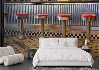 Diner Stools Wall mural