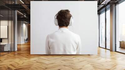 man listening to music Wall mural