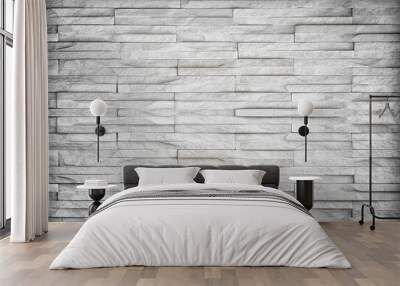 Gray slate wall stone background or texture. Wall mural