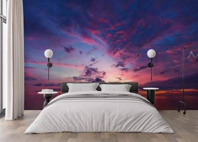 Sunset sky on sea Wall mural