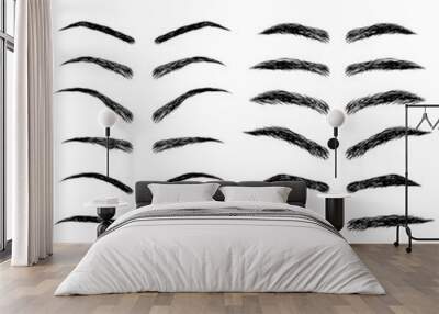 eyes eyebrow women and man vector Wall mural