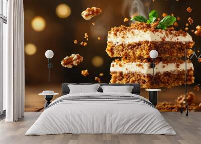 Deconstructed tiramisu, with each element of the dessert separated, hails from Italy Wall mural