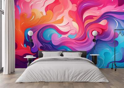 Elegant Fluid Abstract Background with Swirling Colors Wall mural