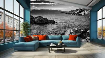 The 5 lands in the Liguria coast in Italy Wall mural