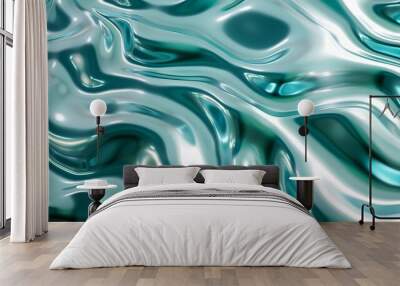 cool pattern shiny turquoise and light white, light & shadow background Wall mural