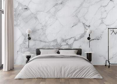 panoramic white background from marble stone texture Wall mural