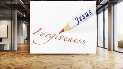 Jesus spells forgiveness Wall mural