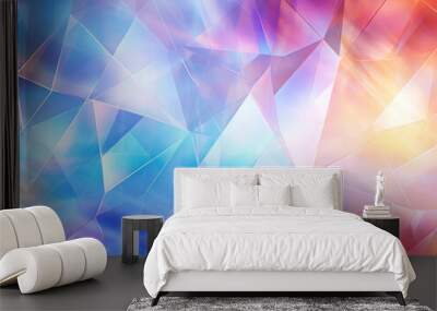 Abstract prismatic colorful overlay bright light background, futuristic and dreamy Wall mural