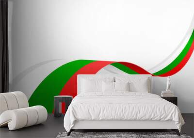 wavy bulgaria flag vector background with copy space for text. bulgaria national day Wall mural