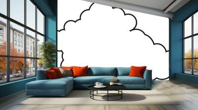 cloud flat cartoon. cloud icon symbol concept. Vector flat cartoon cloud illustration for web sites and banners design. Wall mural