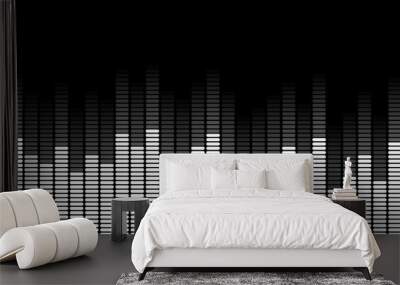 Graphics of music equalizer on black background Wall mural