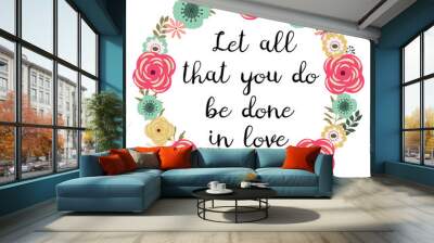 Vector Bible Verse Wall mural