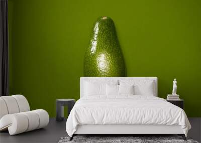 Avocado, fruit and studio background as ingredient for snack, nutrition and diet. Food production, organic and natural with healthy meal for wellness, health and self care with vitamins on mockup Wall mural