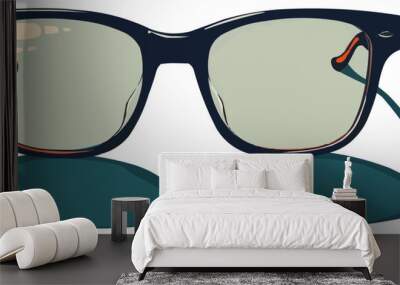 A minimalist vector of a pair of glasses. Wall mural