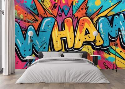 Fun pop art background with 