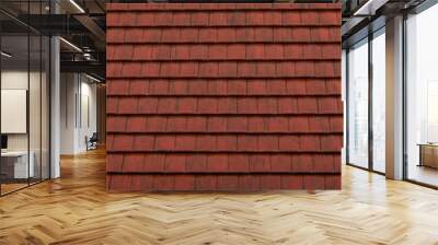 wet red brick roof after rain ,shot during summer in Milton Keynes, England Wall mural