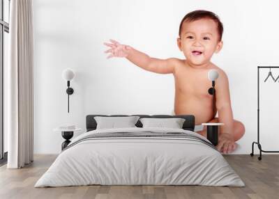 Happy playful baby Wall mural