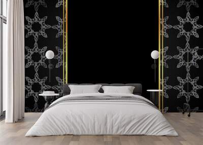 Elegant wallpaper with golden fine decoration and place for your text.  Wall mural