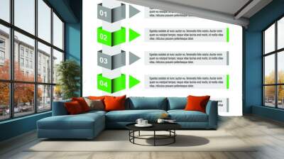 Modern Design Template, can be used for info-graphics, banners for web layout. Wall mural