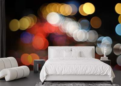 Abstract blurred bokeh light background Wall mural