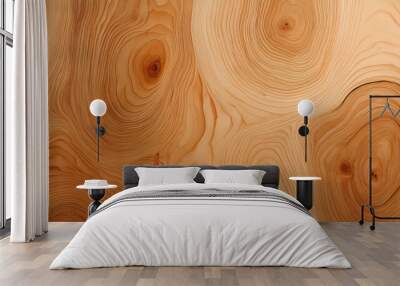 Plywood surface with natural pattern, wood grain texture background. Wall mural