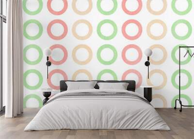 Watercolor circles pattern. Wall mural