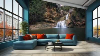 Niu de l'Aliga Waterfall and Natural Pool in Alcover, Catalonia Wall mural