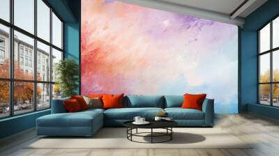 blissful pastel abstract oil-paint texture background, generative ai Wall mural