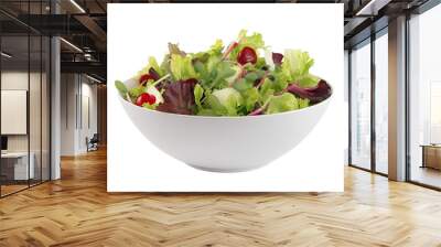 fresh salad in a bowl isolated on transparent background Wall mural