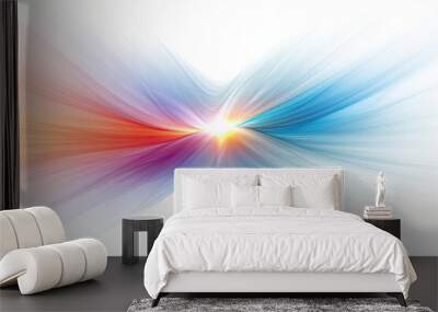 harmonious patterns swirling in an abstract shape isolated on a transparent background, generative ai Wall mural