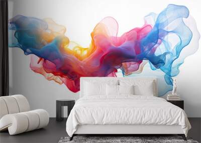 harmonious patterns swirling in an abstract shape isolated on a transparent background, generative ai Wall mural