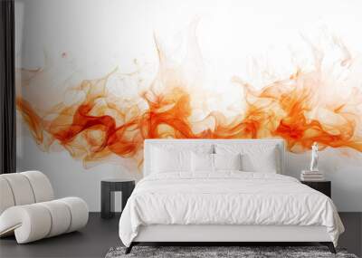 swirling frozen flames frozen in an abstract futuristic 3d texture isolated on a transparent background, generative ai Wall mural