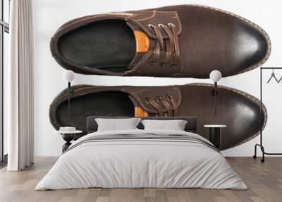 Male shoes. top view Wall mural