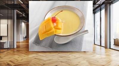 chilled pomelo mango sago sweet soup dessert halal menu Wall mural