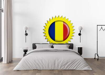 romanian badge Wall mural