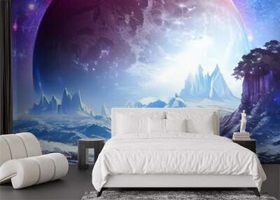 landscape with moon Wall mural