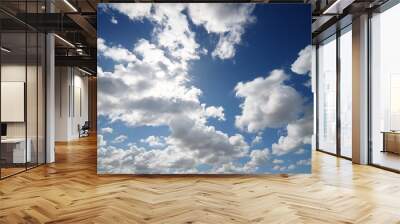 blue sky with clouds Wall mural