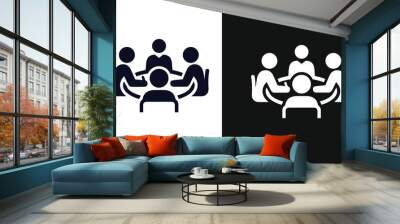 Conference Room Meeting Icon Wall mural