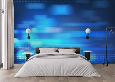  blue blurry dots background Wall mural