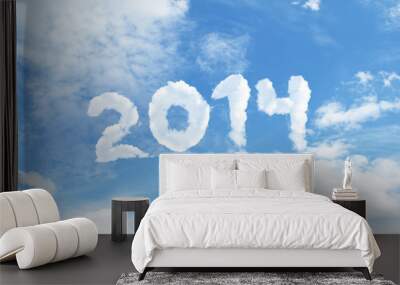 2014 text Wall mural