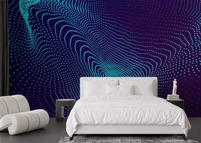 Abstract blue wallpaper Wall mural