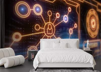 Abstract business interface backdrop Wall mural