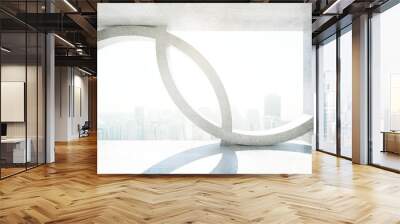 Abstract concrete interior Wall mural