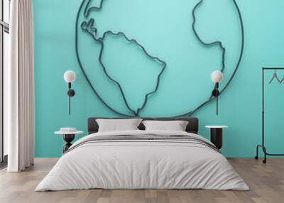 Abstract earth and mouse Wall mural