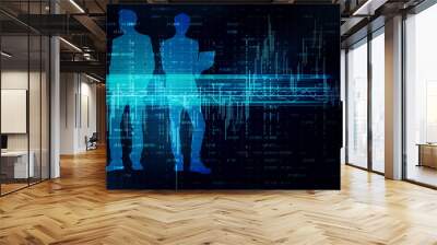 Abstract tech backdrop Wall mural