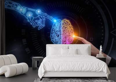 Artificial intelligence and future concept Wall mural