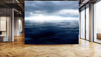 Blue ground with puddles Wall mural