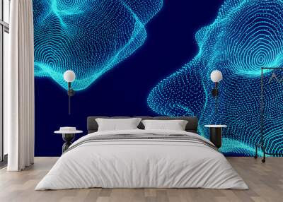 Creative blue backdrop Wall mural