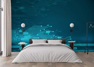 Creative circuit backdrop Wall mural