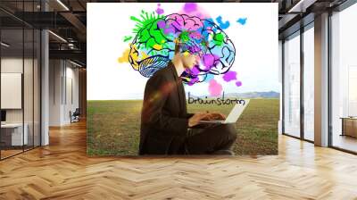 Creative mind concept Wall mural